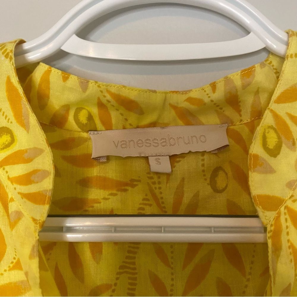 Vanessa Bruno Yellow Printed Mini Dress - Picture 5 of 11